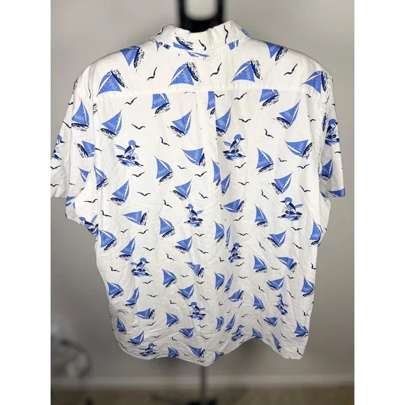 Polo Ralph Lauren Mens Sailboat Polo Bear Print Short Sleeve Shirt White 2TG NWT - Picture 5 of 9